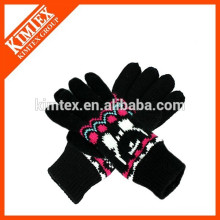 Acrylic custom men knit fingerless gloves wholesale